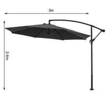 Load image into Gallery viewer, 3M Black Sun Parasol Hanging Banana Umbrella
