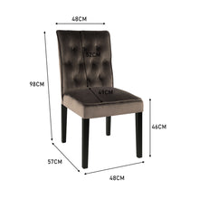 Load image into Gallery viewer, Set of 2 Buttoned Dining Chairs
