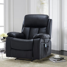 Load image into Gallery viewer, PU Leather Heated Massage Sofa Recliner Armchair