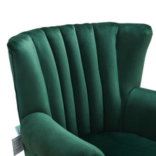 Load image into Gallery viewer, Livingandhome Velvet Channel Occasional Armchair Sofa Chair