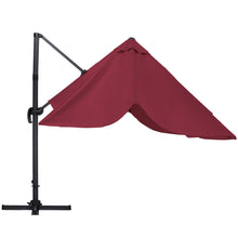 Load image into Gallery viewer, Outdoor Cantilever Parasol with Cross Base