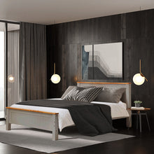 Load image into Gallery viewer, Solid Pine Bed Frame with Headboard