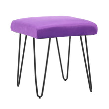Load image into Gallery viewer, Upholstered Pouffe Stool Vanity Chair Hairpin Leg Side Chair