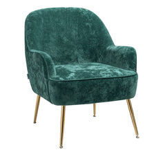 Load image into Gallery viewer, Comfy Velvet Upholstered Living Room Armchair with Gold Legs
