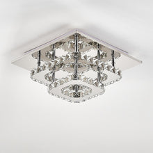 Load image into Gallery viewer, Livingandhome Modern Double-tiers Median-size Crystal LED Ceiling Light, LG0733
