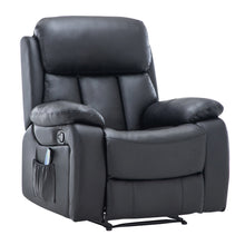 Load image into Gallery viewer, PU Leather Heated Massage Sofa Recliner Armchair