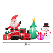 Load image into Gallery viewer, 2.8m Inflatable Father Christmas Air Blown with 6 LED Light UK Plug Outdoor Decor, SC0003