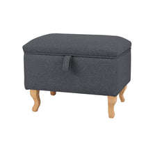 Load image into Gallery viewer, Linen Storage Ottoman Bench Toy Box Pouffe Footstool