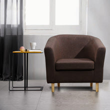 Load image into Gallery viewer, Linen Arm Chair Comfy Single Sofa Tub Chair JM0112