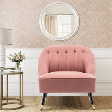 Load image into Gallery viewer, Frosted Velvet Buttoned Accent Chair