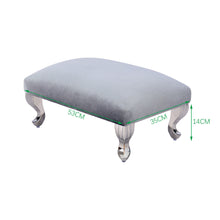 Load image into Gallery viewer, Rectangle Footstool Bench - Light Blue