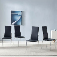 Load image into Gallery viewer, PU Metal Dining Chairs Black