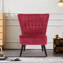 Load image into Gallery viewer, Velvet Accent Chair With Buttons