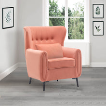 Load image into Gallery viewer, Buttoned High Back Lounge Armchair with Cushion