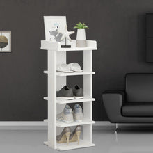 Load image into Gallery viewer, 5 Tiers Shoe Rack Organizer Storage Stand Shelf Space Saving White