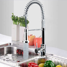 Load image into Gallery viewer, Kitchen Chrome Pull Out Sink Mixer Tap Spring Neck Faucet