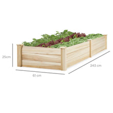 Load image into Gallery viewer, Garden Rectangular Wood Bed Flower Vegetable Plant Seeds Bed