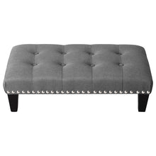 Load image into Gallery viewer, Modern Upholstered Linen Buttoned Footstool