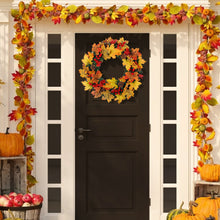 Load image into Gallery viewer, Artificial Maple Leaf Wreath Outdoor Decoration for Halloween and Thanksgiving, SP1783