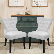 Load image into Gallery viewer, Set of 2 Modern Buttoned Dining Chairs