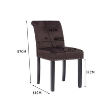 Load image into Gallery viewer, Set of 2 Elegant Buttoned Dining Chairs