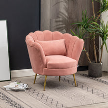 Load image into Gallery viewer, Velvet Lotus Scallop Tub Chair With Cushion