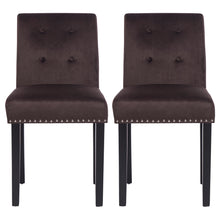 Load image into Gallery viewer, Set of 2 Elegant Buttoned Dining Chairs