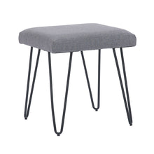 Load image into Gallery viewer, Upholstered Pouffe Stool Vanity Chair Hairpin Leg Side Chair