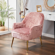 Load image into Gallery viewer, Comfy Velvet Upholstered Living Room Armchair with Gold Legs