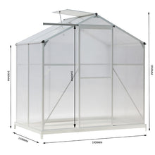 Load image into Gallery viewer, White Framed Garden Hobby Greenhouse with Vent