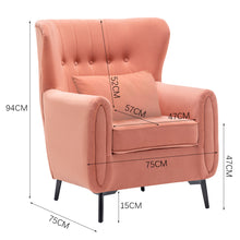 Load image into Gallery viewer, Buttoned High Back Lounge Armchair with Cushion