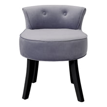 Load image into Gallery viewer, Velvet Bedroom Dressing Table Stool with Wooden Legs