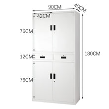 Load image into Gallery viewer, Modern Matte Lockable Storage Cabinet with Drawers