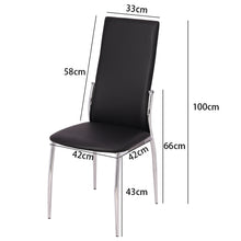 Load image into Gallery viewer, PU Metal Dining Chairs Black