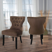 Load image into Gallery viewer, Copy of Set of 2 Buttoned Velvet Dining Chairs
