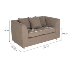Load image into Gallery viewer, Modern Linen Upholstered 2 Seater Sofa