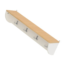 Load image into Gallery viewer, 4 Hooks Coat Rack Floating Wall Mounted Display Shelf