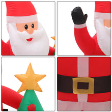 Load image into Gallery viewer, 1.5m Inflatable Father Christmas Air Blown with 3 LED Light UK Plug Outdoor Decor, SC0002