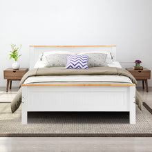 Load image into Gallery viewer, Solid Pine Bed Frame with Headboard