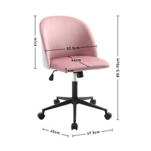 Load image into Gallery viewer, Velvet Swivel Modern Office Chair Height Adjustable for Home Office