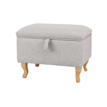 Load image into Gallery viewer, Linen Storage Ottoman Bench Toy Box Pouffe Footstool