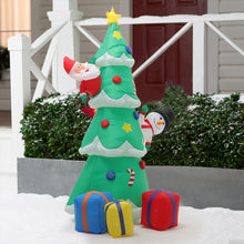 Load image into Gallery viewer, Inflatable Xmas Tree Snowman Air Blown with 7 LED Lamp UK Plug Garden Decor, SC0004