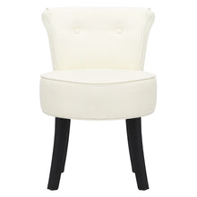 Load image into Gallery viewer, Linen Padded Small Makeup Chair Dressing Table Stool Beige