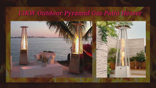 Load and play video in Gallery viewer, 13KW Pyramid Flame Tower Outdoor Gas Patio Heater-4 Colors