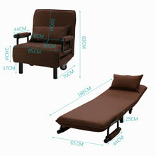 Load image into Gallery viewer, Folding Z Sofa Bed for Single Guest