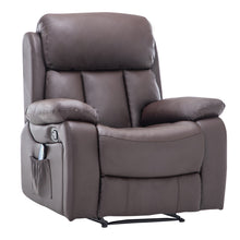 Load image into Gallery viewer, PU Leather Heated Massage Sofa Recliner Armchair