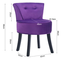 Load image into Gallery viewer, Wooden Leg Padded Seat Dressing Table Stool