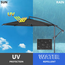 Load image into Gallery viewer, 3M Black Sun Parasol Hanging Banana Umbrella