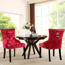 Load image into Gallery viewer, Set of 2 Ice Velvet Dining Chairs, Red