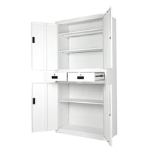Load image into Gallery viewer, Modern Matte Lockable Storage Cabinet with Drawers
